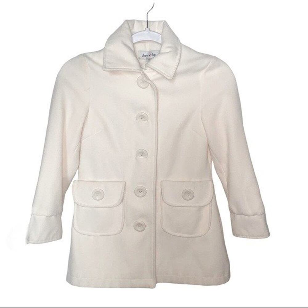 GIRLS Small Winter Dressy Coat Jacket Sz SMALL Cream Color